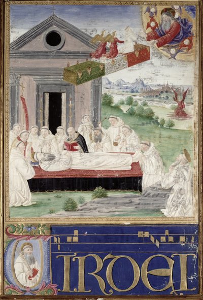 Il funerale di San Benedetto con San Romualdo da Attavante di Gabriello di Vanti di Bartolo